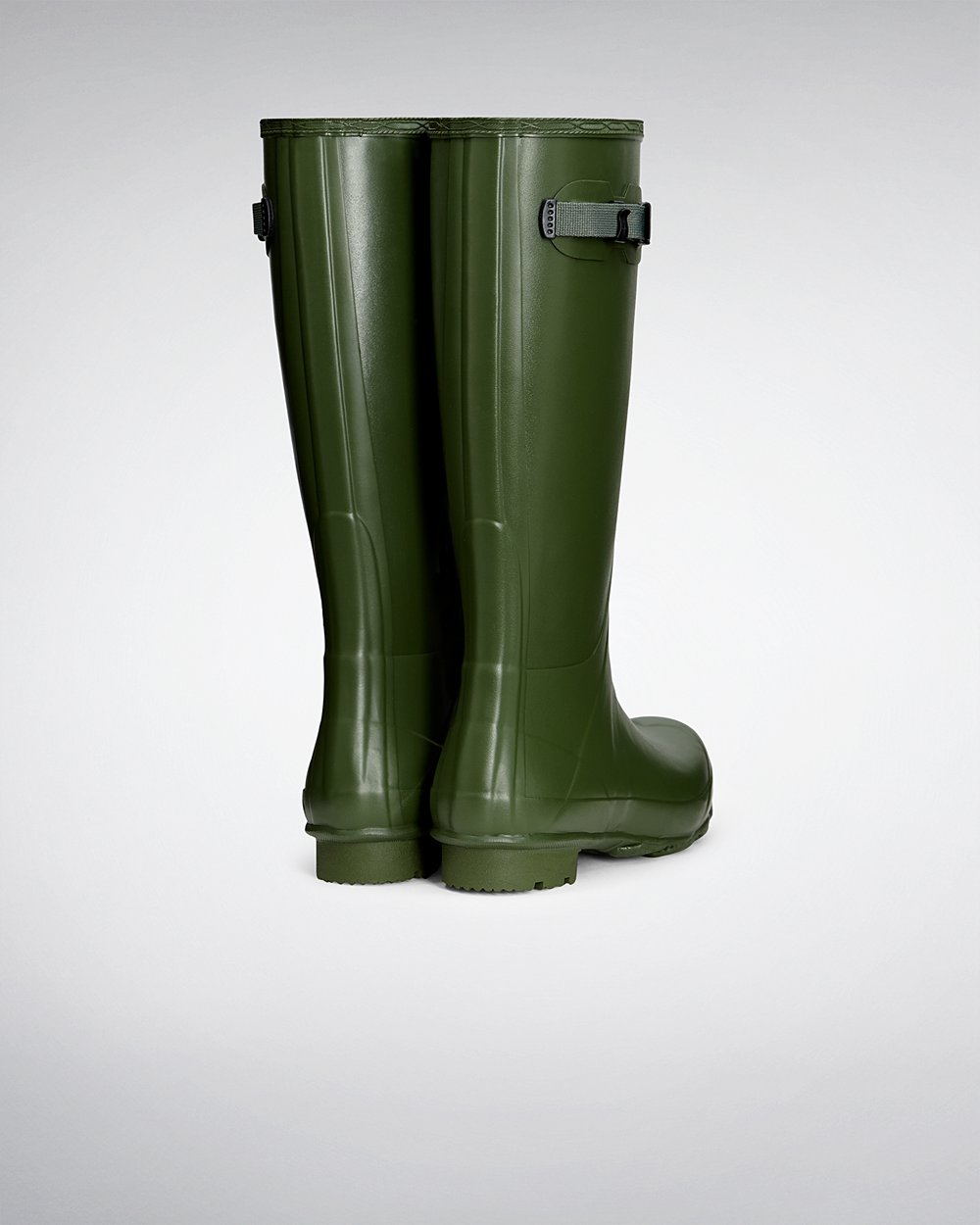 Mens Hunter Norris Field - Tall Rain Boots Green - 2450-YVBJI